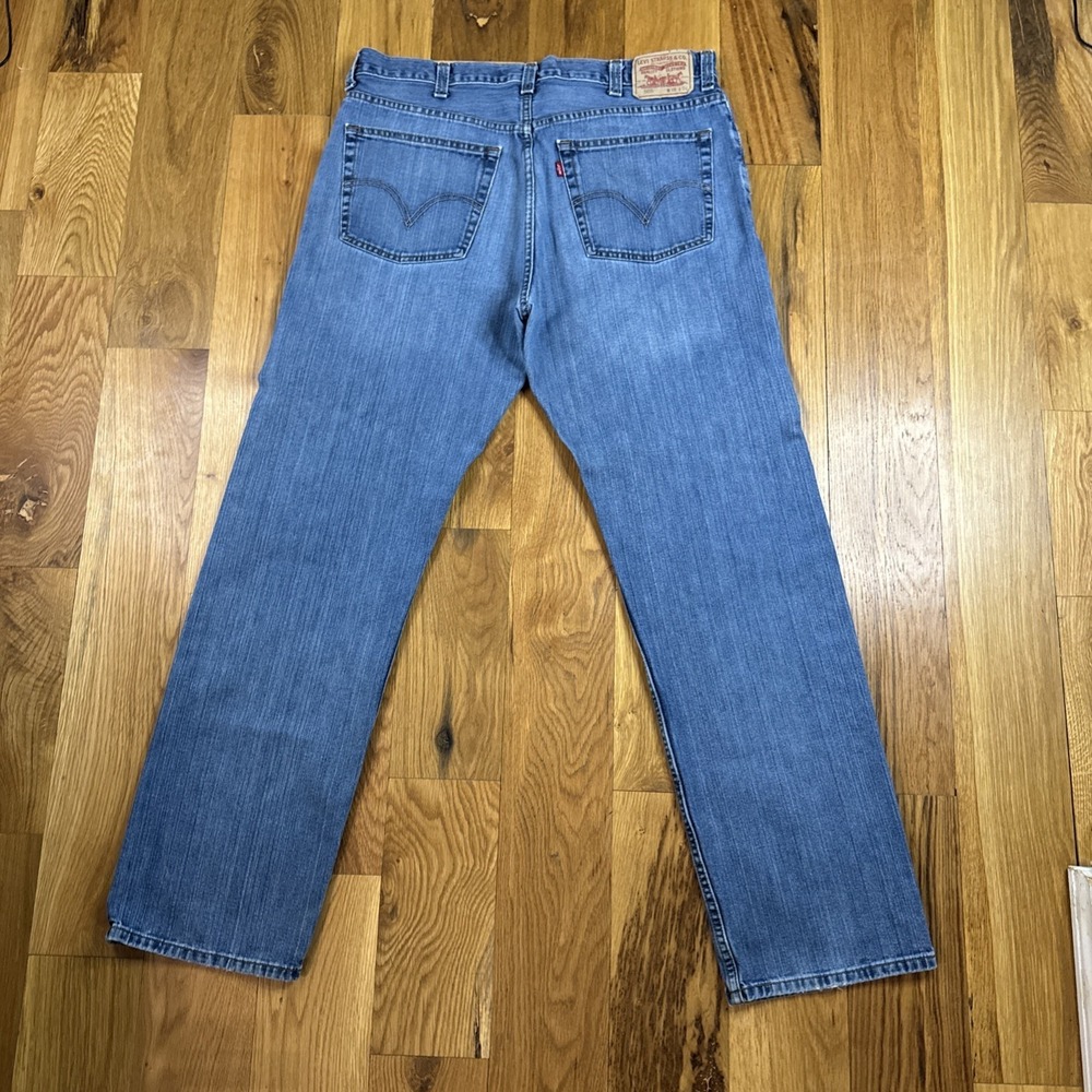 LEVIS 505 Mens 38x34 505 Black Batwing Red‎ Tab Reg Straight Fit Vintage Y2K - Picture 11 of 14
